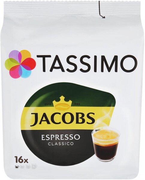 Капсулы Tassimo Jacobs Эспрессо 16 штук по 7 г