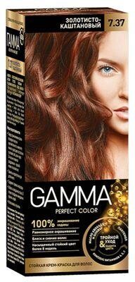 Стойкая крем-краска GAMMA PERFECT COLOR тон 7.37 Золотисто-каштановый, 0.13л