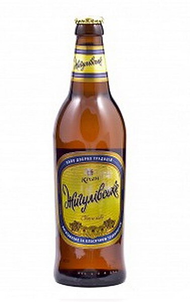 Пиво светлое Жигулёвское Крым фильтрованное пастеризованное 4,4% 500 мл., стекло