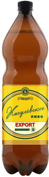Пиво Вятич Жигулевское Экспорт, 4,7%, 1,4 л., ПЭТ