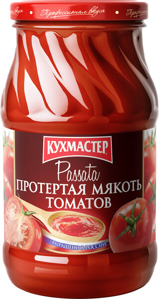 Мякоть томатов протертая, Кухмастер, 480 гр., стекло