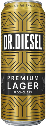 Пиво Доктор Дизель Премиум Лагер 4,7% 0,43л ж/б