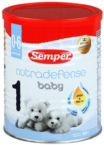 Смесь Semper 1 nutradefense baby молочная сухая адаптированная для детей с 0-6 месяцев, 400г