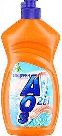 Средство для мытья посуды Aos Апельсин и мята, 450 мл., ПЭТ