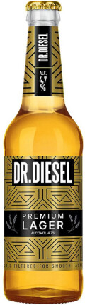 Пиво Доктор Дизель Премиум Лагер 4,7% 0,45л Стекло