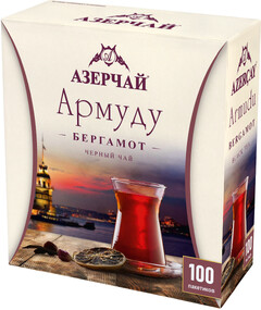 Чай Azercay tea Армуду Черный Бергамот 100 пак. х 1,6 гр. (12)