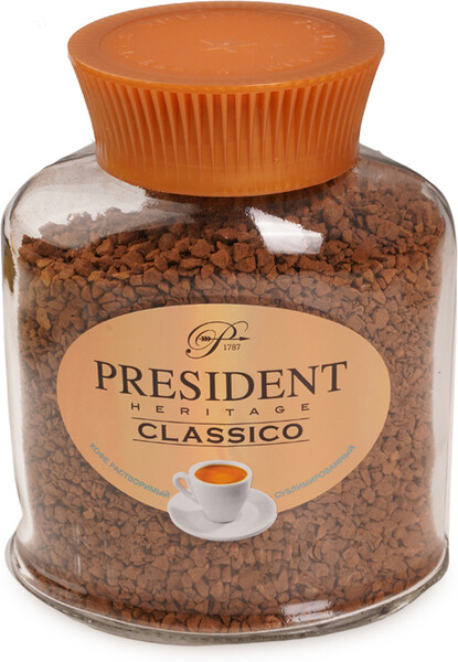 Кофе Президент Классик растворимый сублимированный с/б, 0.09кг