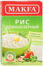 Рис длиннозерный Makfa шлифованный 400г (6п* 66,5г)