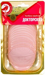 Колбаса вареная АШАН Красная птица Докторская нарезка, 300 г