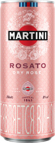 Напиток Martini Rosato газированный полусухой розовый ж/б, 10%, 250мл