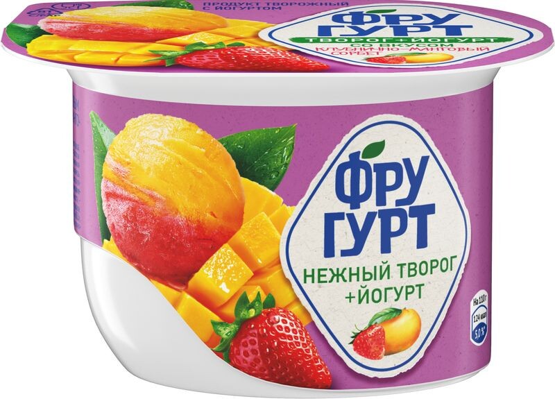 Фругурт Йогурт клубнично-манговый 4,5%
