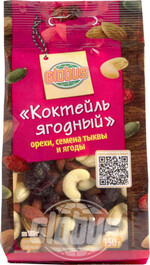 Коктейль ягодный Глобус орехи, семена тыквы и ягоды, 150 г