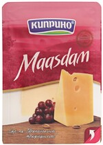 Сыр полутвердый Киприно Маасдам 50% нарезка 125 г
