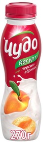 Йогурт Чудо со вкусом Персик-Абрикос 2,4%, 270г