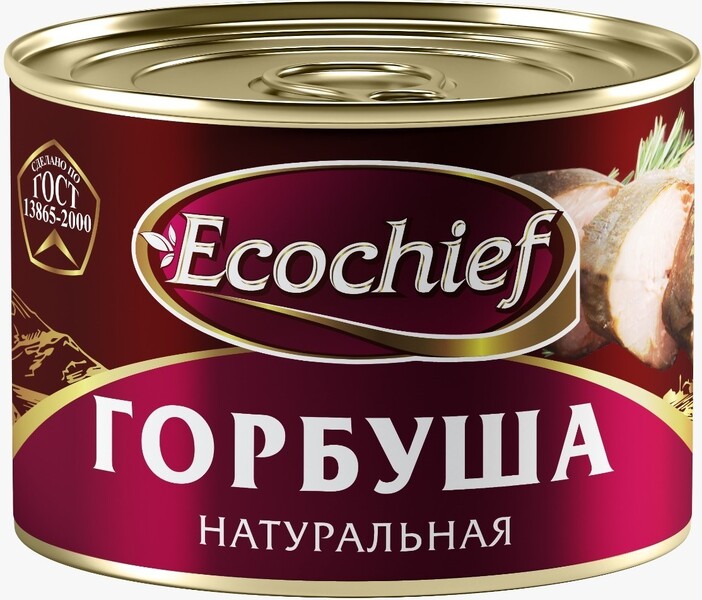 Ecochief Горбуша натуральная (куски), 240 г          