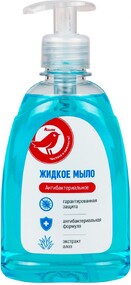 Жидкое мыло для рук АШАН Красная птица Антибактериальное Алоэ Вера, 300 мл