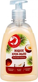 Жидкое крем-мыло для рук АШАН Красная птица Увлажняющее Кокосовое молочко, 300 мл