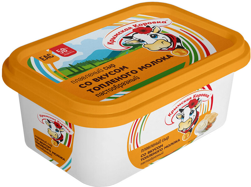 Сыр плавленый «Крымская Коровка» Топленое молоко 50%, 380 г