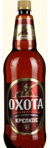 Пиво Охота Крепкое светлое фильтрованное пастеризованное 8%, 1.5 л., ПЭТ