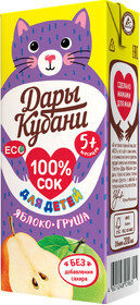Сок Дары Кубани Груша-яблоко осветленный 200мл