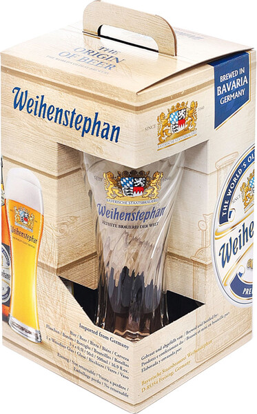 Пиво Weihenstephaner светлое, бокал в подарок 6,4 % алк., Германия, 3×0,5 л