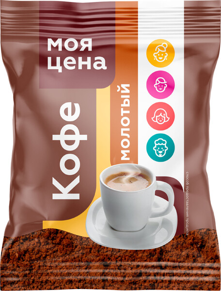 Кофе молотый Моя Цена 100г