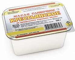 Масло сливочное Шекснинский маслозавод  Крестьянское м.д.ж. 72,5% 350 гр., ПЭТ
