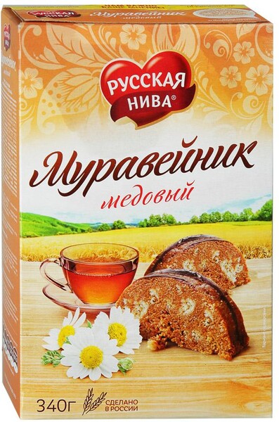 Торт Русская нива Муравейник медовый, 340г