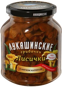 Лисички Лукашинские грибочки в мягком маринаде, 340г