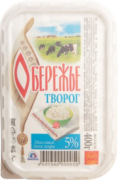 Творог Обережье 5% 400г