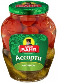 Ассорти Дядя Ваня из помидор и огурцов 1.8 кг