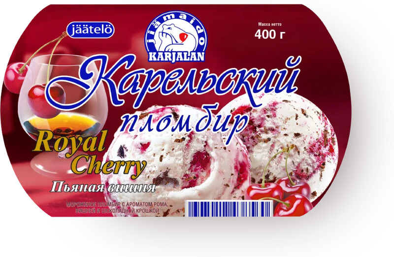 Карельский пломбир пьяная вишня Мороженое Карелии