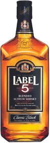 Виски Label 5 Премиум Блэк шотландский купажированный 40%, 700мл