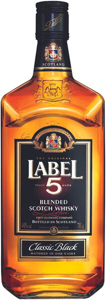 Виски Label 5 Премиум Блэк шотландский купажированный 40%, 700мл