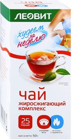 Чай Леовит Похудин жиросжигающий комплекс 25п*2г
