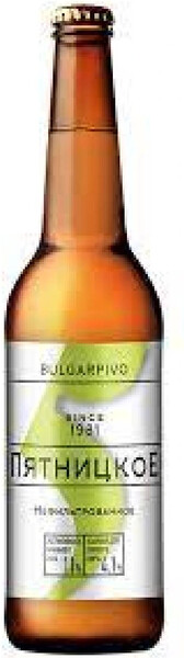 Пиво светлое БУЛГАРПИВО Пятницкое нефильтрованное пастеризованное осветленное, 4,1%, 0.45л Россия, 0.45 L
