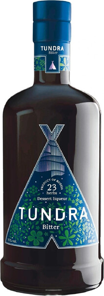 Ликёр Tundra Биттер десертный 35% в подарочной упаковке, 500мл + 2 рюмки