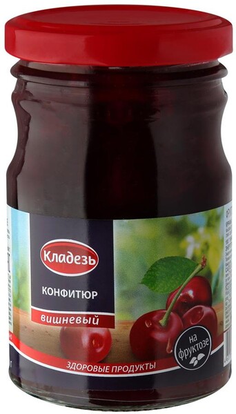 Конфитюр Кладезь вишневый на фруктозе, 210г