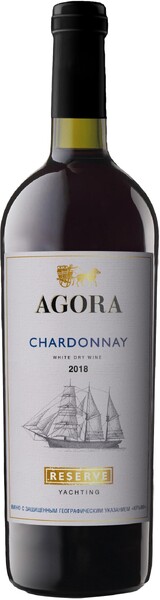 Вино белое сухое «Agora Yachting Chardonnay Reserve», 0.75 л