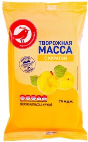 Масса творожная АШАН Красная птица с курагой 5%, 180 г