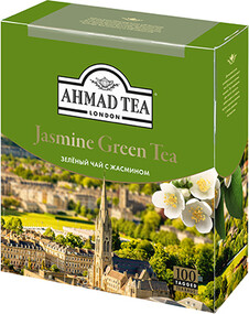 Чай Ahmad Tea зеленый листовой с жасмином 100 пакетиков по 2 г