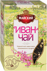 Чай Майский Иван-чай черный листовой с лимонником и цедрой 75 г