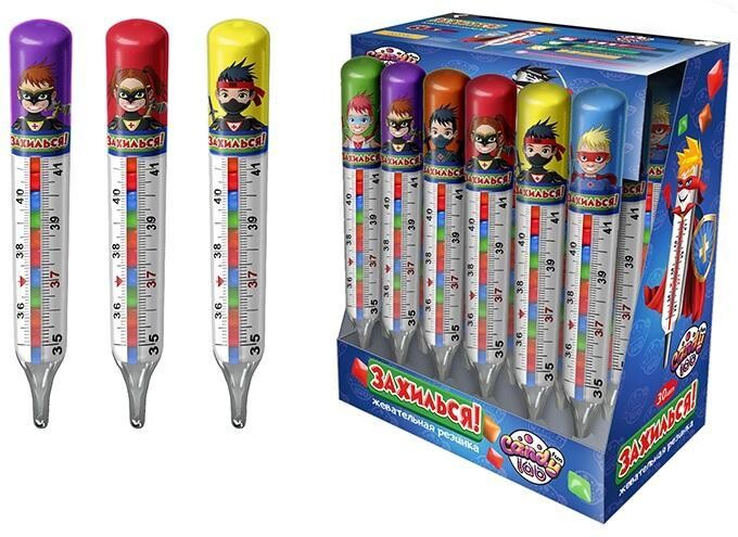 Жевательная резинка Конфитой градусник Захилься!, 8 гр., флоу-пак