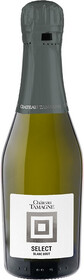 Вино игристое белое брют «Chateau Tamagne Select Blanc Brut», 0.2 л