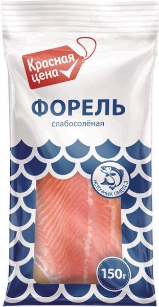 Форель Красная цена слабосоленая 150 г