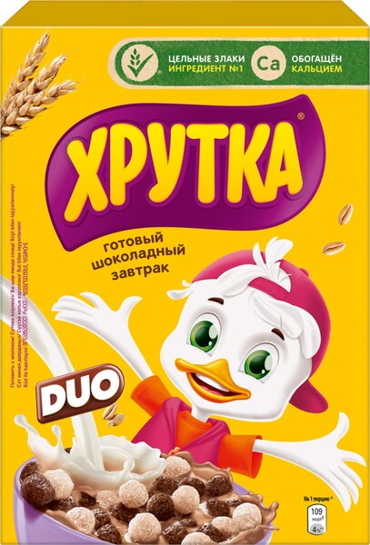 Готовый завтрак ХРУТКА Duo, шарики, 350г Россия, 350 г