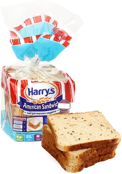 Хлеб Harry's American Sandwich Сандвичный 7 злаков 470г (12 ломтиков)