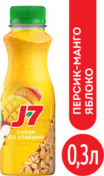 Коктейль J7 Полезный перекус Яблоко ананас персик и манго 300мл