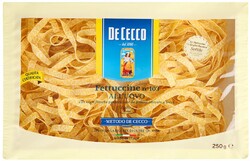 Макароны De Cecco Fettuccine All'uovo (Феттучини-103) яичные лапша из твердых сортов пшеницы 250г