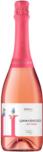 Вино игристое розовое брют «Цимлянское - Ц», 0.75 л